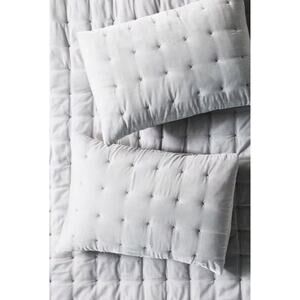 Anthropologie Emery Velvet Twin Silver Comforter Classic Collegiate Designer